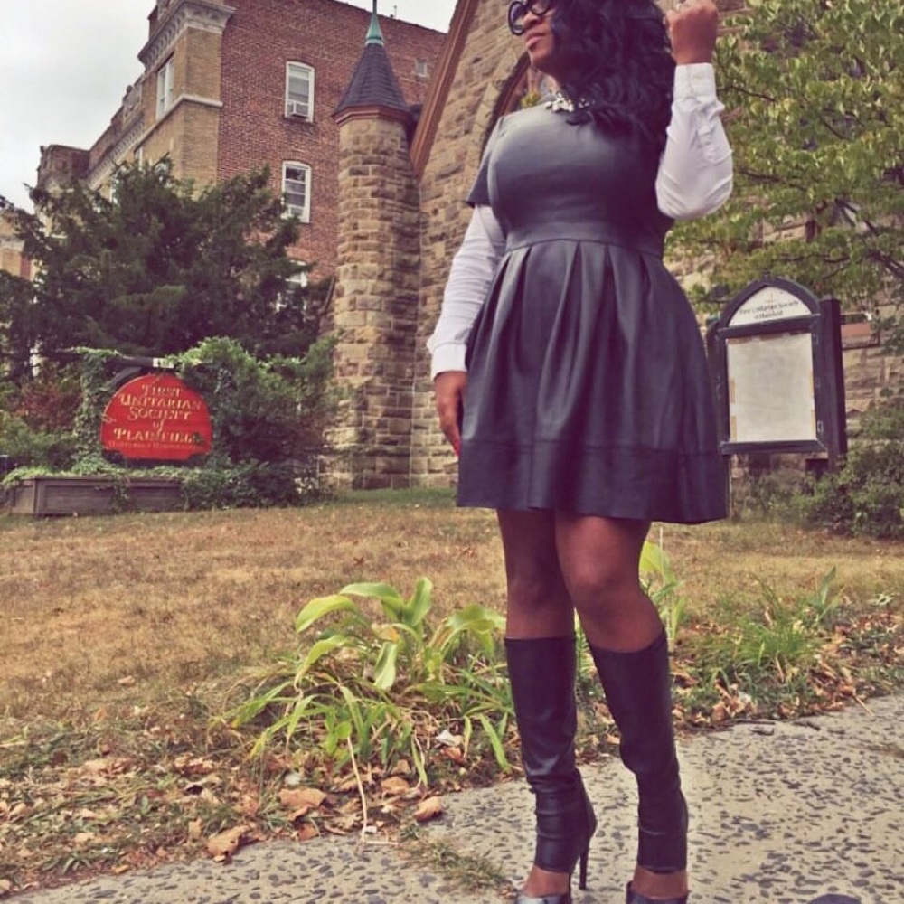 Black Faux Leather Boots🖤